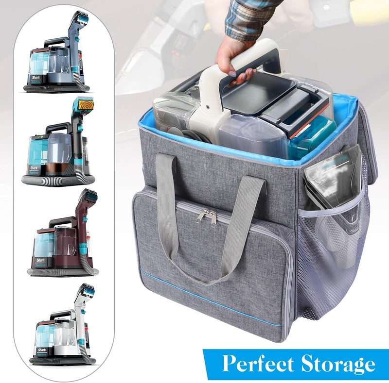 LOTCAIN Storage Bag Compatible with Shark StainStriker Carpet and Upholstery Cleaner Machine Portable Carrying Bag with Large Space Storage Bag for Carpet Cleaner,Soft Handle,Bag Only - Image 5